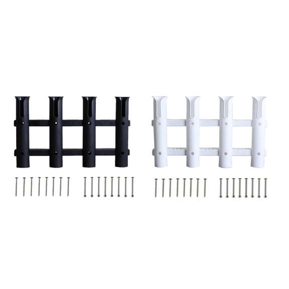 Wswqop 2 Set Fishing Rod Holder 4 Pole Bracket Tube for Boat Marine