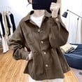 thumbnail image 6 of FDGIU Women's Lapel Collar Button Down Oversized Shacket, Long Sleeve Twill Cargo Jacket with Multi Patch Pockets for Spring Fall Outdoor Daily Layering, 6 of 7