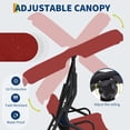 thumbnail image 4 of Accreate 3 Person Patio Swing Chair with Canopy for Porch, Convertible Canopy Hanging Glider Lounge Chair, Patio Swingwith Adjustable Tilt Shade, 4 of 9