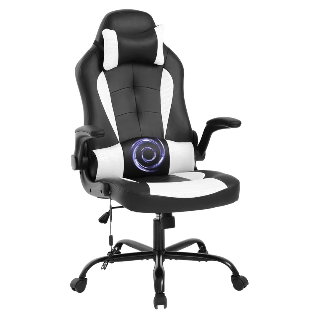 BestMassage RC-6554-WHITE Ergonomic PC Gaming and Office Chair 