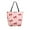 Red Bows and Polka Dots, variant on Open Top Canvas Tote Bag with Zipper Reusable Shopping Bag 13.5x15" Roomy Carryall Watercolor Purple Bows