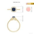 thumbnail image 5 of ANGARA Natural Cushion Blue Sapphire Ring with Diamond Halo in 14K Yellow Gold for Women (Size-5mm) | September Birthstone, Birthday, Anniversary, Jewelry Gift for Women | Natural Blue Sapphire Ring, 5 of 9