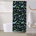 thumbnail image 6 of Shower Curtain, blue green bats cool Waterproof Fabric Plastic Shower Curtain, Drying Fast Bathroom Curtain with 9 Buttonholes, Ruffle Shower Curtain 60x72in, 6 of 8