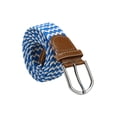 thumbnail image 1 of Cinturón Elástico De Tejido De Hebilla De Metal uxcell Ajustable Elástico unisex Azul Blanco un tamaño, 1 of 5