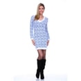 thumbnail image 1 of White Mark Universal 896-Blue-L Angora Sweater Dresss - Blue - Large, 1 of 5