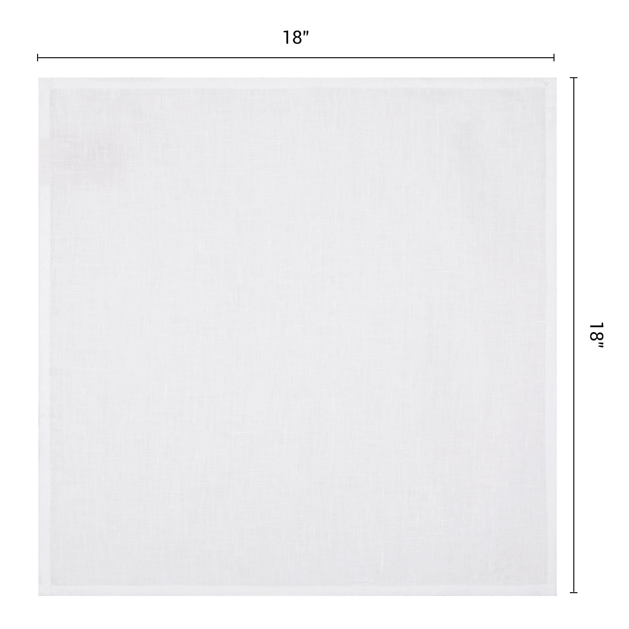 Unique Bargains 6Pcs Cotton Reusable Party Cloth Napkins White 18x18inch