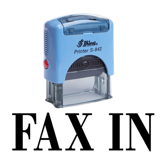 FAX IN Self Inking Rubber Stamp Office Stationary Custom Shiny Stamp