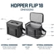 thumbnail image 4 of Conservadora blanda YETI Hopper Flip 18 impermeable y a prueba de fugas, color taupe, 4 of 9