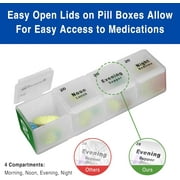 FSA/HSA Medcenter 31-Day Medication Organizer in Boxes with 4 Daily Compartments – Standard Size