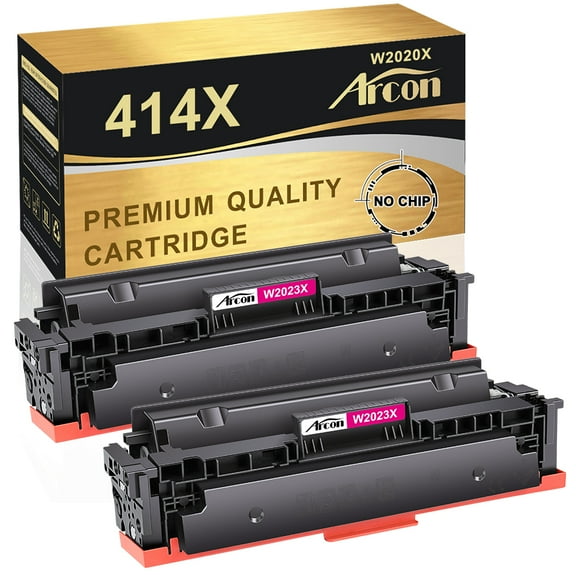 Arcon 2-Pack Compatible Toner for HP 414X W2023X works with LaserJet M454dw M454dn Pro MFP M479 M479dn M479dwM479fdw M480f Printers NO-CHIP with tools (Magenta )