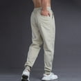thumbnail image 3 of Men's Athletic Pants Casual Elastic Waist Drawstring Joggers Outdoor Training Pants Beige L, 3 of 8