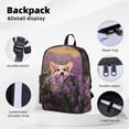 thumbnail image 4 of Goofa Dog in Lavender Flowers Printed Backpack,Laptop Backpack,Durable Anti-Theft Travel Work Backpack,Water-resistant Backpack, 4 of 9