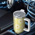 thumbnail image 6 of 1pc Daisy 40oz Tumbler with Straw & Handle - Insulated Stainless Steel Cup | Holiday Gift for Man Women (Christmas, Valentine's, Birthday), 6 of 7