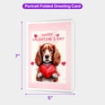 thumbnail image 5 of Happy Valentine's Day Cocker Spaniel Brings Love Heart 5x7in Folded Greeting Card Cockers Dog Lover Gifts Single Note Card with Envelope - 02028, 5 of 5