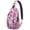 Pink, variant on Colorful Wildflower Sling Backpack for Women, Lightweight Crossbody Shoulder Bag with Watercolor Floral Print, Artistic Hiking Daypack for Spring