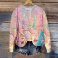 thumbnail image 4 of ClodeEU Womens Christmas Print Sweatshirts, Crew Neck Long Sleeve Shirts ,Fall Pullover Sweatshirt Multicolor 11,Womens Plus XXXL, 4 of 6
