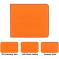 thumbnail image 5 of Car Registration and Insurance Holder, Leather Registration and Insurance Card Holder, Vehicle Glove Box Organizer - For Documents, Cards, License (Orange) Orange, 5 of 5