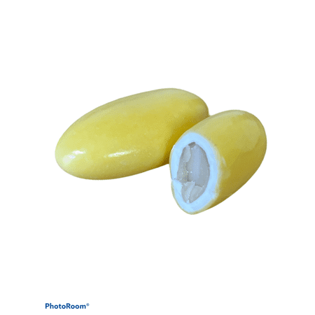 Dulcefina Italian Almond Confetti Yellow Thin Shell (Natural Gluten-Free) (1.500 Lbs)