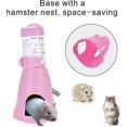 thumbnail image 3 of Dispensador de agua para animales pequeños, hámster, cobaya, conejo, rata, hurón, jerbo, chinchilla, 80 ml, rosa, 3 of 3