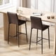 thumbnail image 3 of Set of 2 Bancos Alto, con Respaldo y Reposapié, Color Marrón HOMEMAKE FURNITURE Moderno, 3 of 7