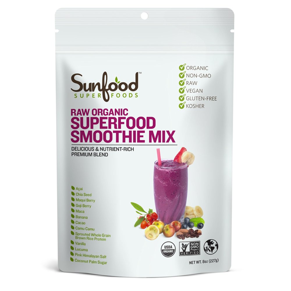 Sunfood Superfoods Organic Superfood Smoothie Powder, 8.0 Oz Walmart
