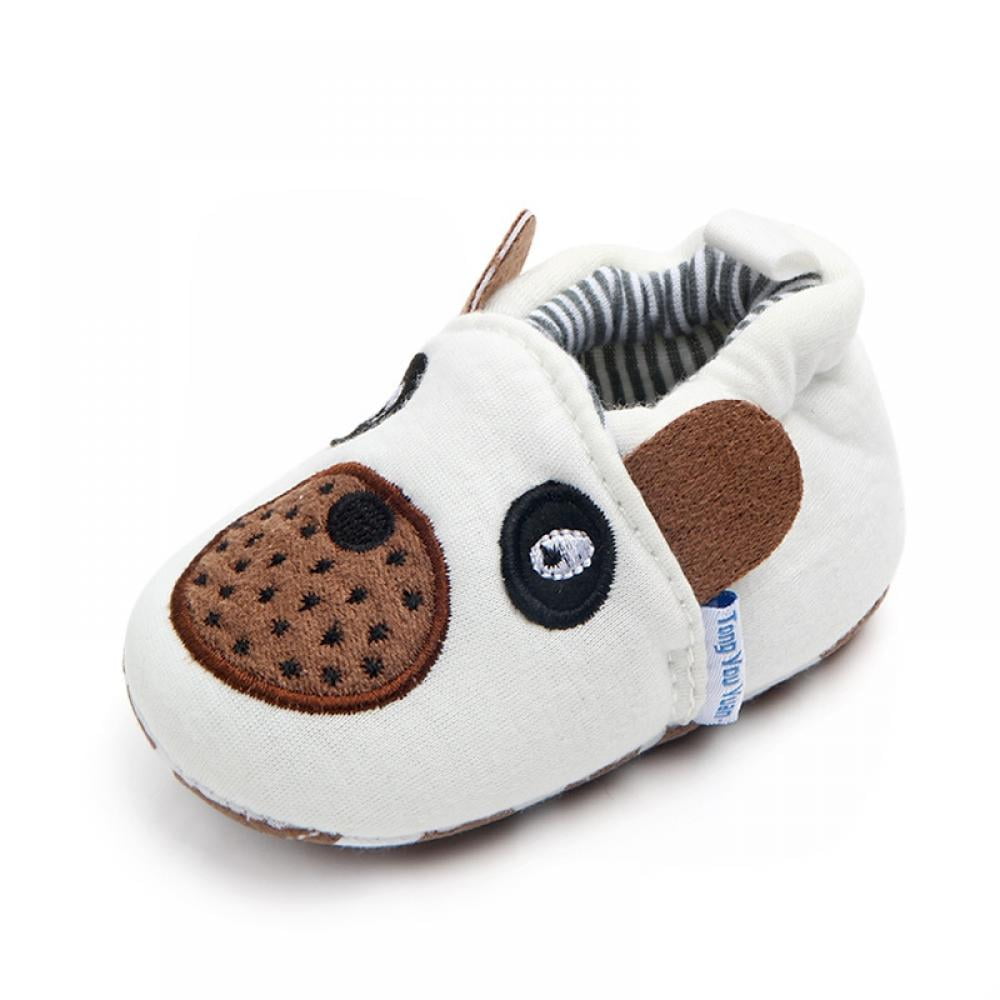 Cartoon Baby Boys Girls Canvas Toddler Sneaker Anti-slip First Walkers Shoes 0-18 Months Fish-Y1 