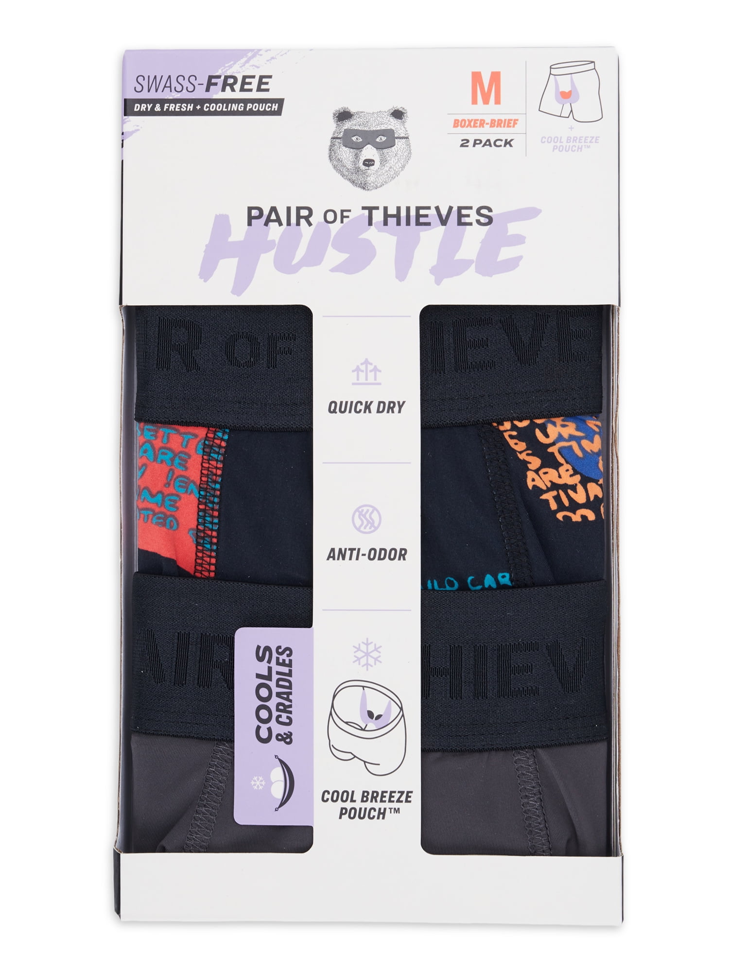 Pair of Thieves Hustle Boxer Briefs, 2-Pack, Faces