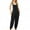 Z01 Black, variant on Women Overalls Plus Size Solid Color Comfy Adjustable Straps Jumpsuits Summer Baggy Pants With Pockets Beige L