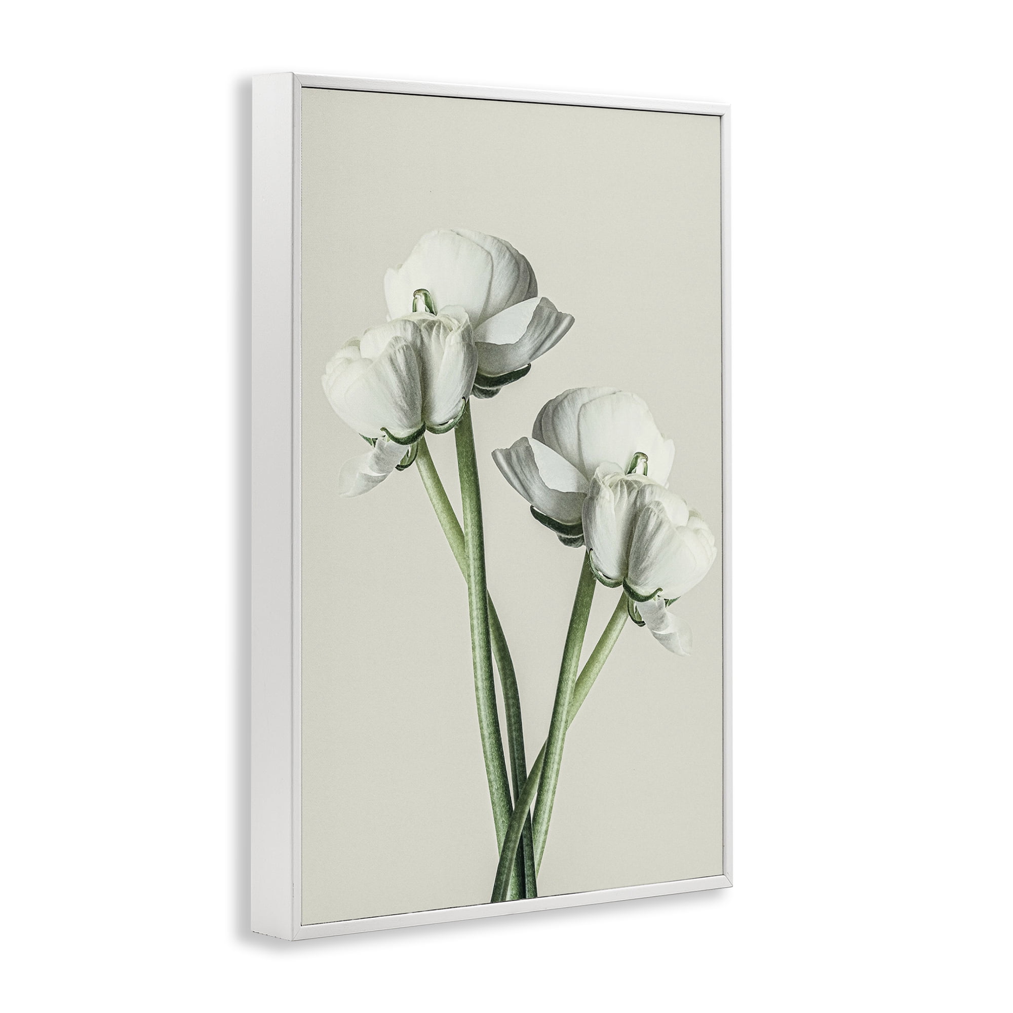 Stupell Industries White Flower Bundle Botanical & Floral Photography White Framed Art Print Wall Art, 12 x 18