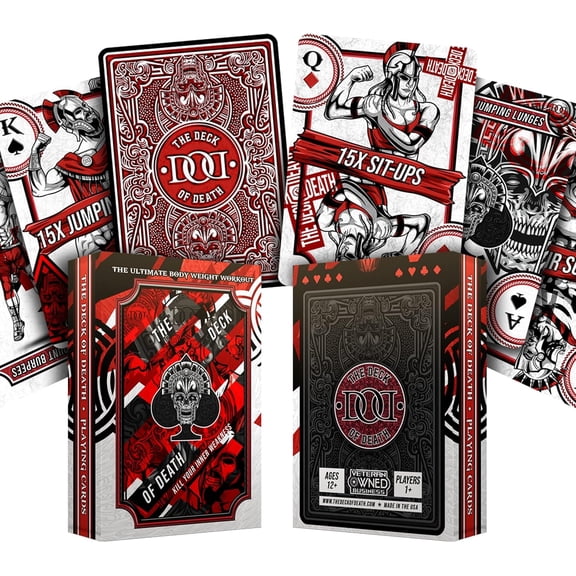 The Deck of Death Workout Cards – Full Body Fitness Game for Home & Gym