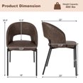 thumbnail image 2 of Costway Dining Chair Set of 4 with High-density Sponge Cushion Sturdy X-shaped Frame, 2 of 8