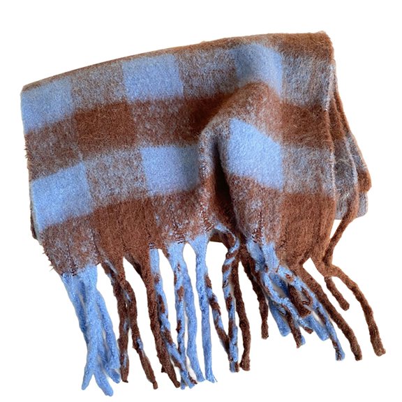 Winter Scarf for Women Scarf Winter Big Colorful Checked Thick Warm Soft Scarves Casual Tassel Blanket Scarf