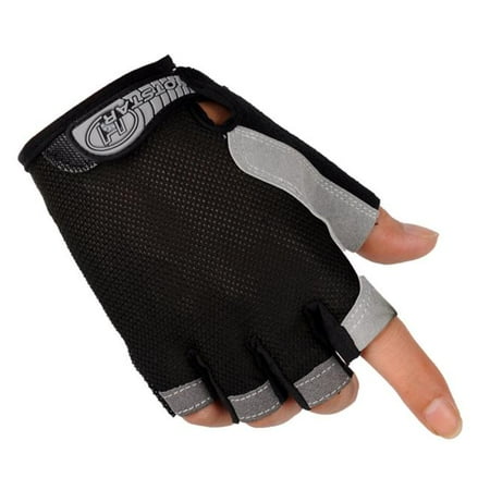 Fingerless Bike Gloves - Men Sports Bicycle Cycling Biking Gel Half Finger Fingerless Gloves