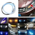 thumbnail image 5 of AQCW 2Pcs Car LED Headlight Strips Super Bright Flexible Waterproof Easy Installation LED Daytime Running Light Strips Universal Auto Accessories, 5 of 9