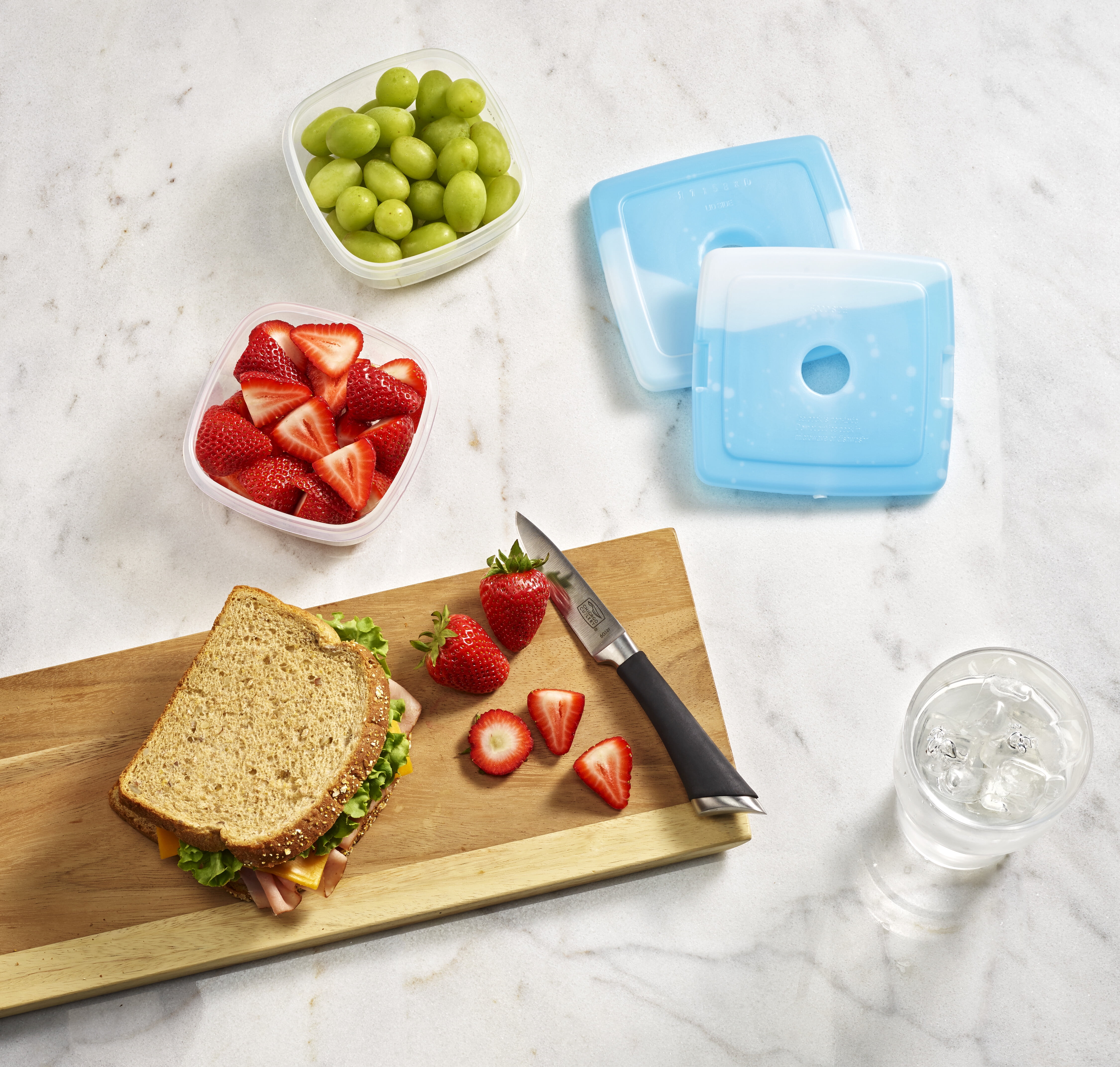 Cool Coolers by Fit + Fresh Slim, Reusable Ice Pack for Lunch Boxes or Coolers, Blue, 12pk.