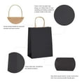 thumbnail image 2 of Black Medium Kraft Paper Gift Bags with Handle: 24 Pack L-8"xT-10.5"xW-4.25", 2 of 4