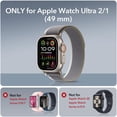 thumbnail image 3 of 2 Pack Armorite Screen Protector for Apple Watch Ultra 3 /Ultra 2 /Ultra (49 mm), Military Grade Protection, Tempered Glass Film with Aluminum Alloy Frame, Keep Original, Titanium, 3 of 9