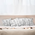 thumbnail image 4 of Ambesonne White Throw Pillow Cover 4 Pack, Collage of Magic, 18", White and Black, 4 of 5