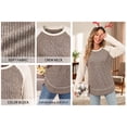thumbnail image 4 of MOYIKO Color Block Long Sleeve Shirts for Women Crewneck Tunic Tops Casual Pullover Lightweight Sweaters Fall Outfits, 4 of 7