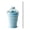 Blue, variant on 325ml Folding Ice Puck Cup, Silicone Straw Tumbler for Travel, Blue