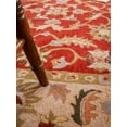thumbnail image 6 of Rugsotic Carpets Hand Tufted Wool 8'x8' Octagon Area Rug Oriental Red Beige K00106, 6 of 6