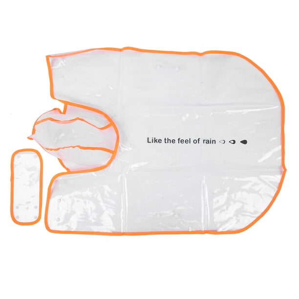 PU transparente borde naranja mascota impermeable impermeable con capucha capa de lluvia chaqueta ropa para perros gatos