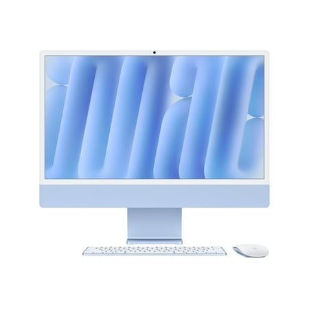 Apple iMac with 4.5K Retina display - All-in-one M4 up to - RAM 16 GB - SSD 256 GB - Apple M4 8-core - IEEE 802.11ax (Wi-Fi 6E), Bluetooth 5.3 - macOS Sequoia 15.0 - monitor: LED 24" 4480 x 2520 (4.5K) - keyboard: US - blue