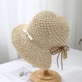 thumbnail image 2 of CAIXIA Women's Raffia Straw Hat Summer Beach Bucket Hat Handmade Natural Raffia Woven Sun Hats Foldable Floppy Cap, 2 of 3