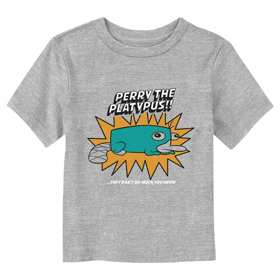 Toddler's Phineas and Ferb Perry the Platypus They Don't Do Much You Know Graphic Tee Athletic Heather 4T