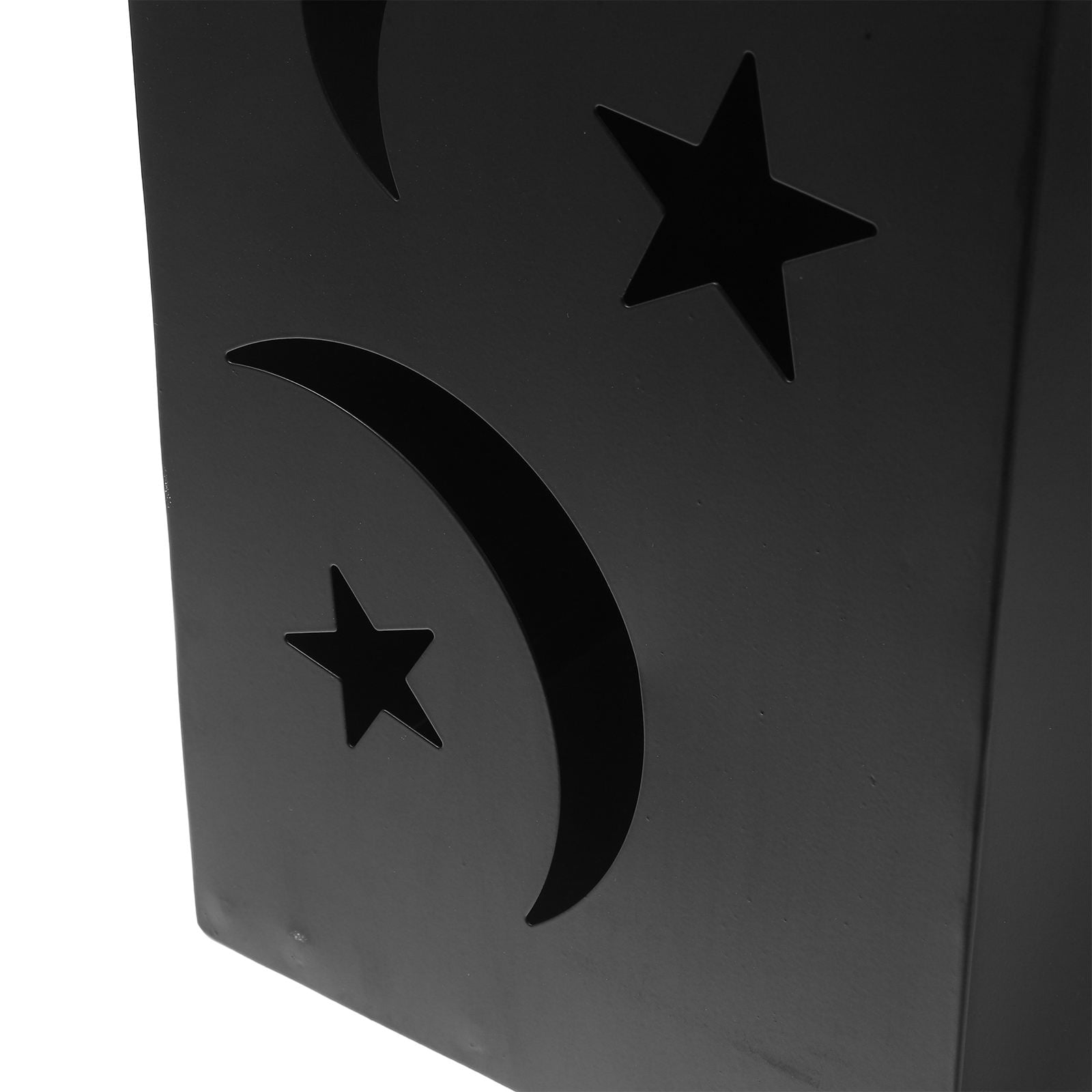 Raindrops Black Metal Umbrella Stand with Star & Moon Design, Indoor Outdoor Holder for Home, Office, Entryway