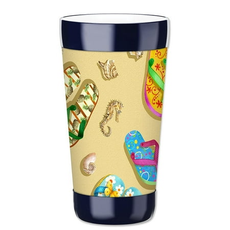 

Mugzie 16-Ounce Tumbler Drink Cup with Removable Insulated Wetsuit Cover - Sandals