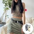 thumbnail image 1 of YAOBAMM Metal Belt Buckle Metal Belt Keeper D Shape Belt Strap Ring Buckle Faux Leather Replacement for Straps, 1 of 7