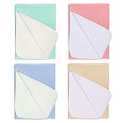 Nobles Washable & Reusable Incontinence Underpads, Assorted Colors, 23x35, 4 Pack