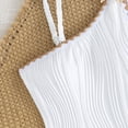 thumbnail image 5 of dmqupv Bathing Suit Girls Swimsuits Ruffled Round Neck One Piece Bathing Suits UPF 50+ Summer Swimwear for Kids White,11-12 Years, 5 of 6